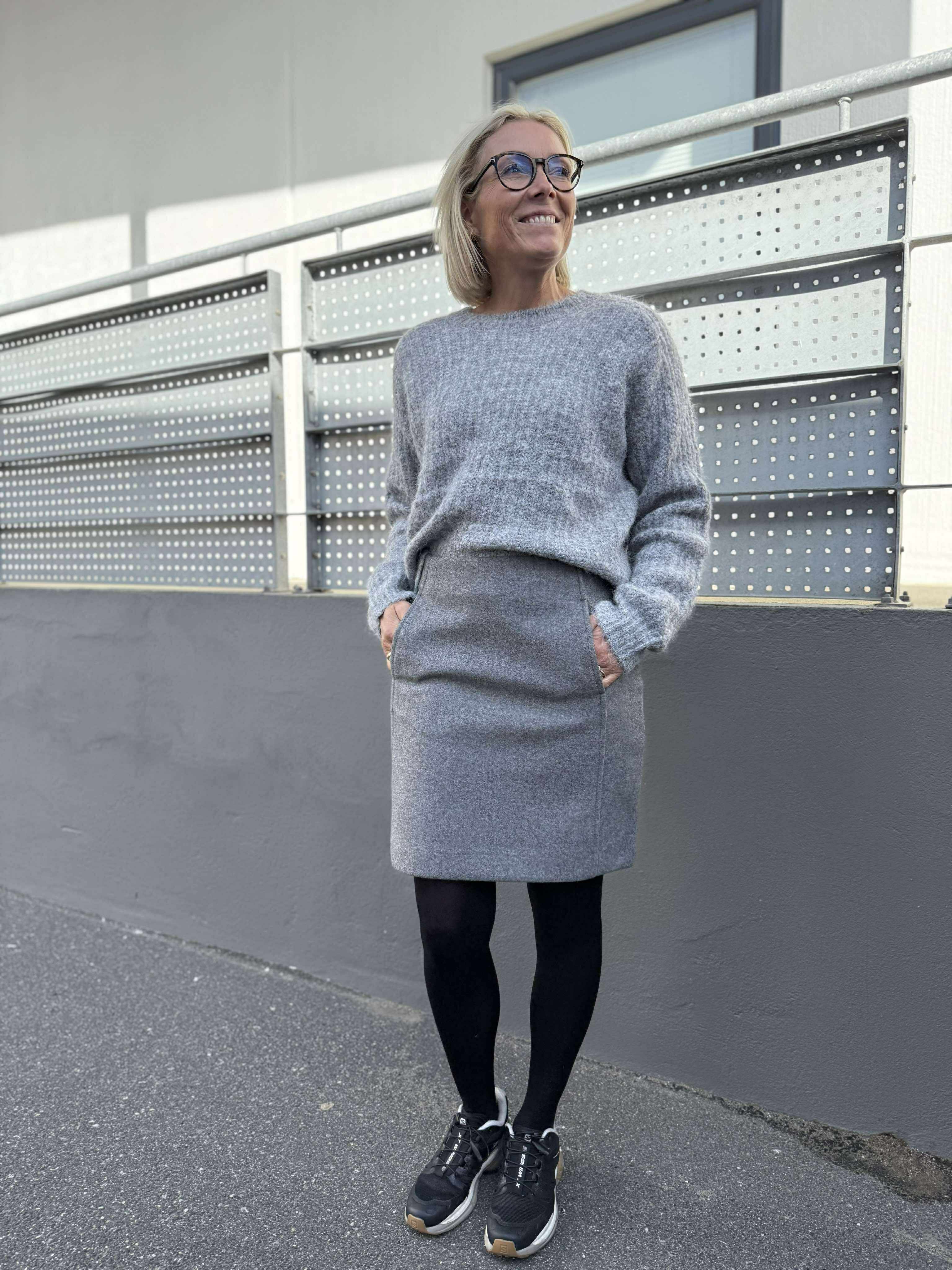 VMFORTUNEALLISON Short Skirt - Medium Grey Melange